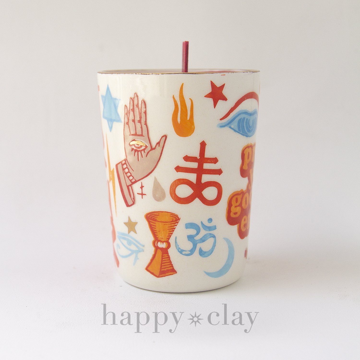 Handmade functional statement pottery — Happy Clay